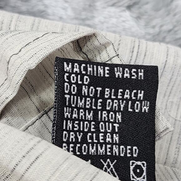 NEW Eighty Eight Platinum Shirt Mens XXL Gray Striped Cotton Button Up Roll Tab - Picture 9 of 13